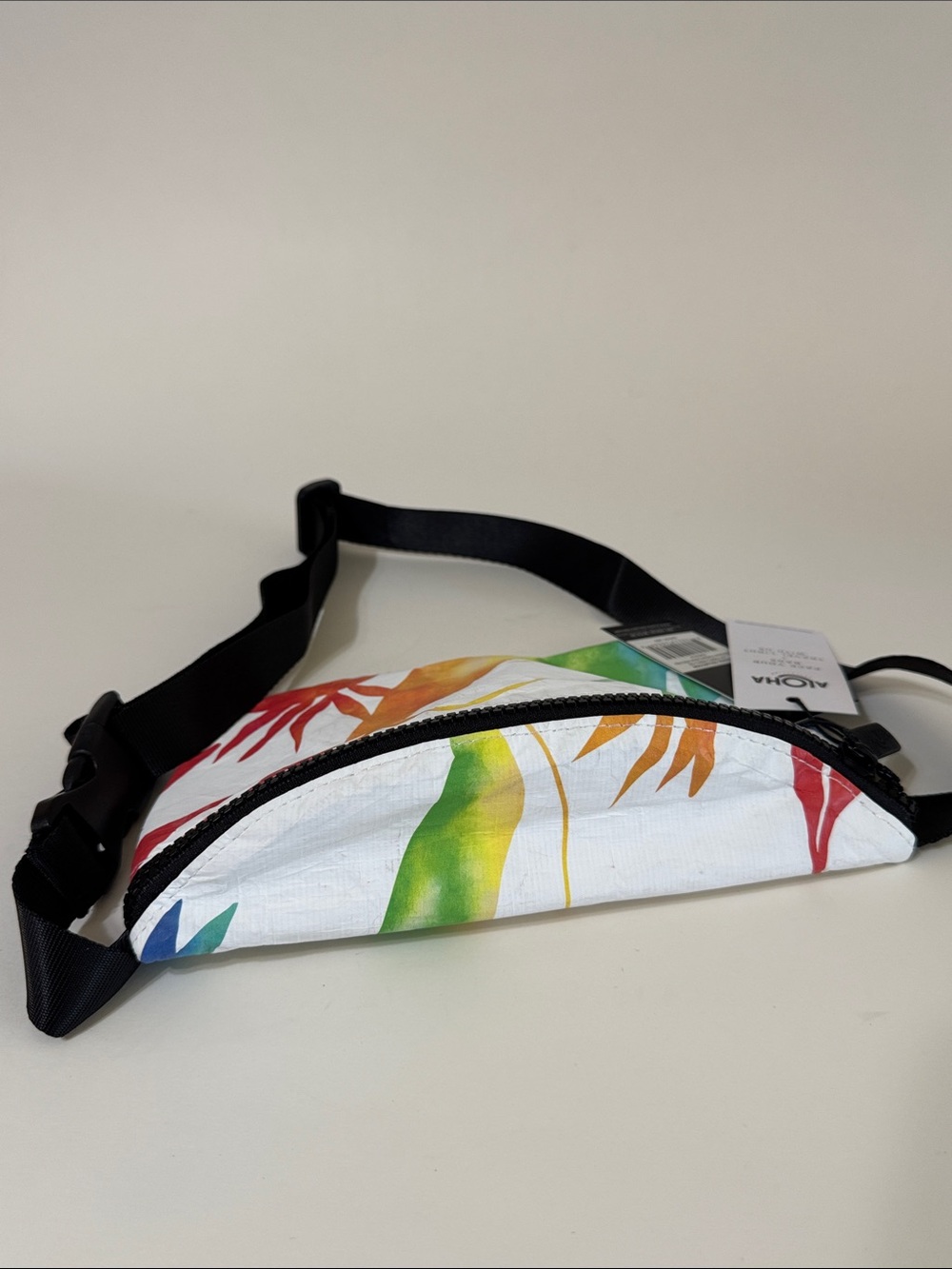 ALOHA Collection Mini Hip Pack Painted Birds Rainbow Tropical Print Fanny Pack - Picture 6 of 10